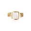 Ring Stone Square - Gold White