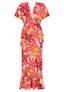Kimono jurk Flamingo Garden - Roze