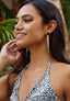 Earrings Elegant Round Stainless Steel - Rose Gold Black