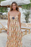 Strapless dress Keri - Yellow