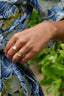 Ring Stone Square - Gold White