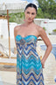 Strapless dress Myzithres - Ice blue