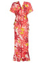 Kimono jurk Flamingo Garden - Roze