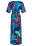 Kimono dress Lotus Sorobon - Deep Turquoise