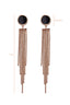 Earrings Elegant Round Stainless Steel - Rose Gold Black