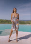 Korte halter jurk Palm - Caribbean Jungle