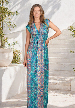 Chic by Lirette - Kimono jurk Quetzal - Turquoise
