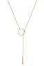 Kette Lang Edelstahl Kreis Bar - Gold