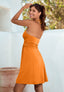 Korte halter jurk Natural - Oranje