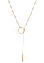 Chain Long Stainless Steel Circle Bar - Gold