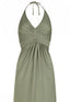 Korte halter jurk Natural - Zeegroen