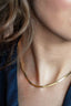 Chain Necklace Flat Links-Gold