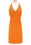 Korte halter jurk Natural - Oranje
