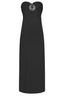 Strapless jurk Natural-Zwart
