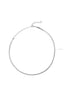 Ketting Collier Platte Schakels - Zilver