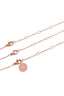 Chic by Lirette - Ketting 3-laags Muntjes Gehamerd RVS-rosegoud
