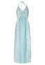 Halter jurk Guna - Turquoise