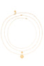 Chic by Lirette - Necklace 3-Layered Coin Hammered Stainless Steel - Gold