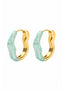 Oorbellen Celeste RVS - Turquoise