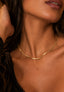 Kette Halskette Flache Links-Gold