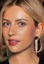 Earrings Elegant Round Stainless Steel - Rose Gold Black