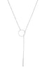 Ketting Lang RVS Cirkel Staaf - Zilver