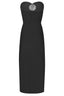 Strapless jurk Natural-Zwart