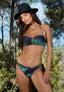 Bikini Boquete Set - Bandeau top & Bottom & Pouchbag
