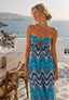 Strapless dress Myzithres - Ice blue