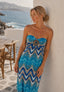 Strapless dress Myzithres - Ice blue