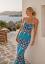 Strapless dress Myzithres - Ice blue