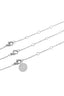 Ketting 3-laags Muntjes Gehamerd RVS-Zilver