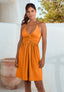 Korte halter jurk Natural - Oranje