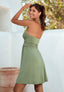 Korte halter jurk Natural - Zeegroen