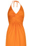 Korte halter jurk Natural - Oranje