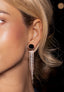 Earrings Elegant Round Stainless Steel - Rose Gold Black