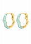 Oorbellen Celeste RVS - Turquoise