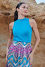 Top halter Natural - Zakynthos Blauw