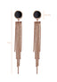 Earrings Elegant Round Stainless Steel - Rose Gold Black