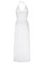 Halter Dress Natural - White
