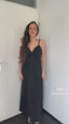 Maxikleid Natural - Schwarz